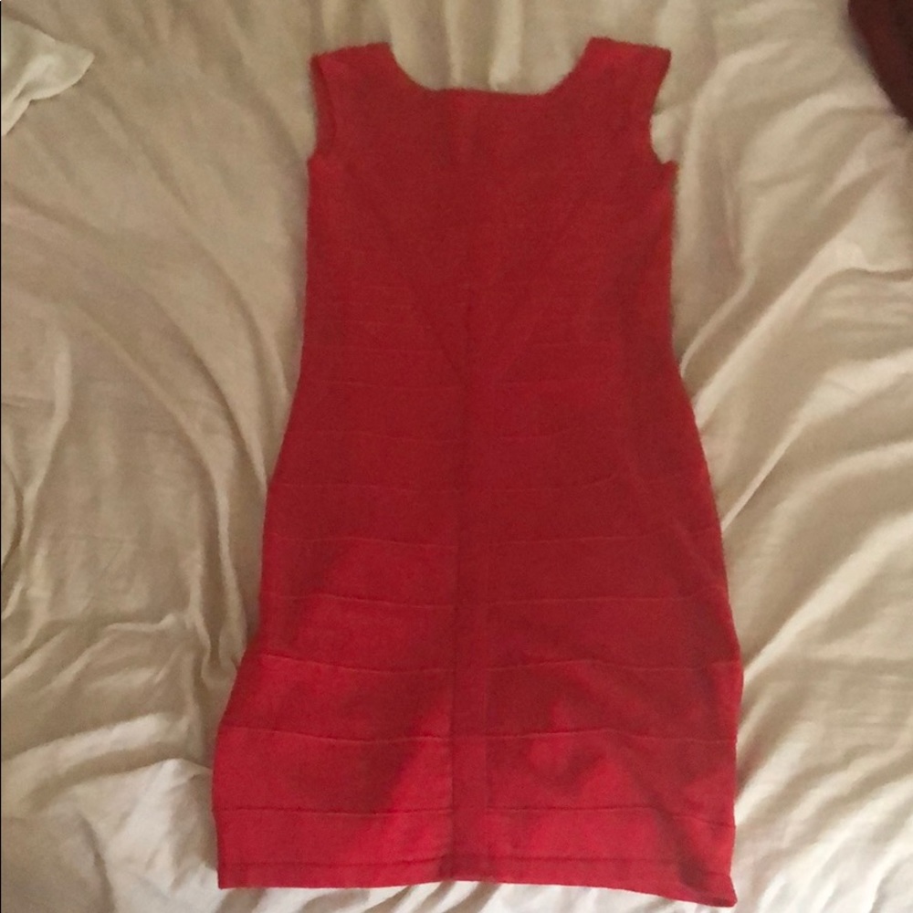 Mini red dress